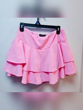 Love Pink Tiered Ruffle Circle Skirt
